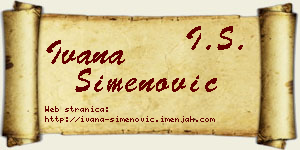 Ivana Simenović vizit kartica